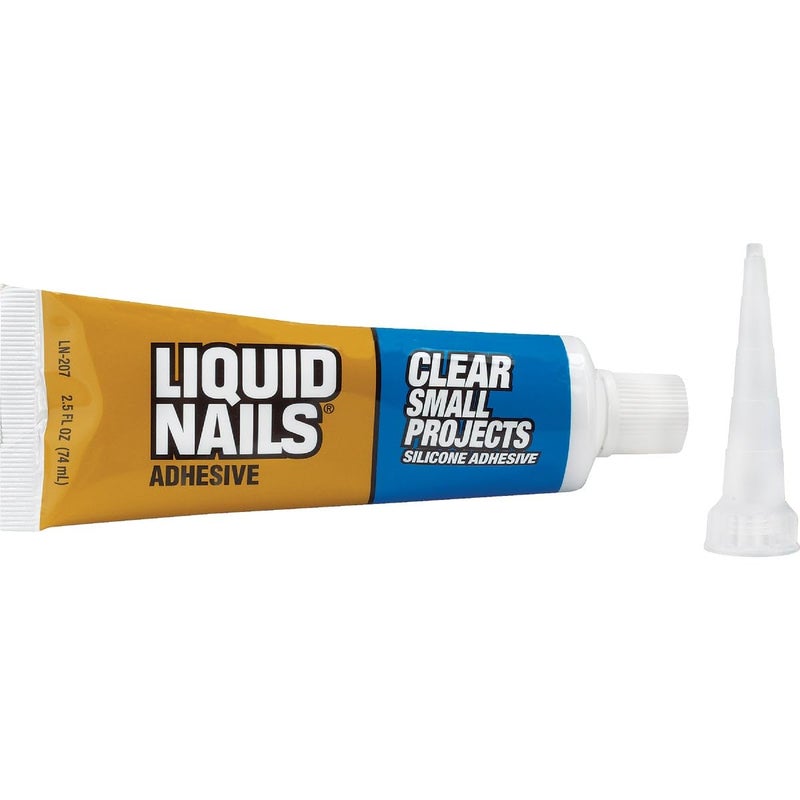 Liquid Nails لاصق سيليكوني شفاف لمشاريع صغيرة من ليكويد نيلز، 2.5 أونصة - Image 1