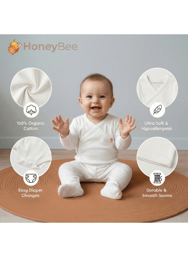 HoneyBee Newborn Essentials Set-100% Organic Cotton, 10-Pcs Baby Gift Set for Boys & Girls (0-3) - Made in Turkey - Image 4