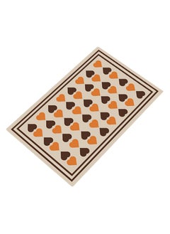 Generic 40*60cm Crystal Velvet Dot Plastic Bottom Entrance Door Mat High-End Light Luxury Advanced Entrance Foot Mat Entrance Porch Carpet Home Non-Slip Foot Mat (Heart -2)  - Image 1