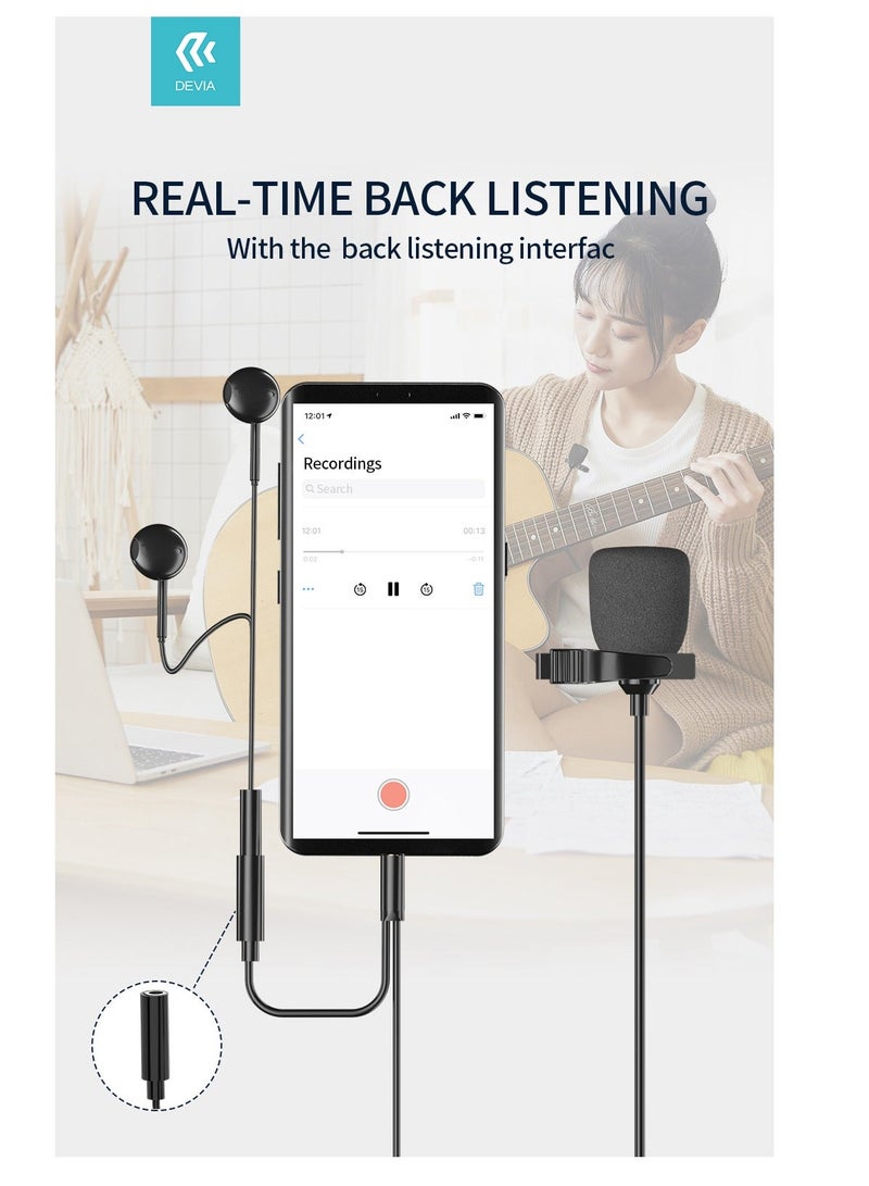 devia My 3.5 mm wired microphone Divia Ho is a professional audio microphone dedicated to high-quality sound recording, with high sensitivity and high sampling rate, resulting in clear and pure sound. - Image 5