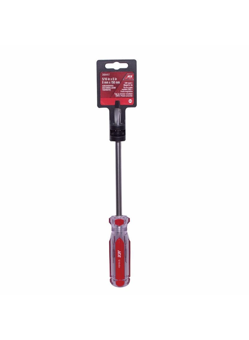 ACE Steel Slotted Taper Screwdriver WPvc Handle 8 X 100mm