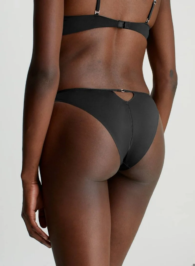 CALVIN KLEIN Women's Brazilian Briefs - Minimalist -  soft microfibre, Black