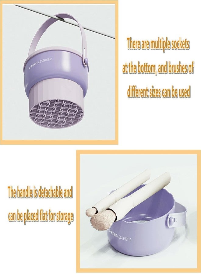 Stadash Makeup Brush Cleaning Mat, 3 in 1 Silicone Makeup Brush Cleaner Bowl with Brush Drying Holder, Makeup Brush Scrubber for Makeup Brush, Makeup Sponge, Powder Puff (Multicolor) - Image 4