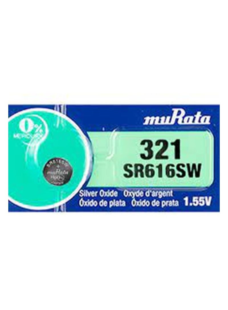 muRATA 5-Pieces Murata SR616SW / 321 Silver Oxide 1.55V (muRata) Japan Batteries - Image 2
