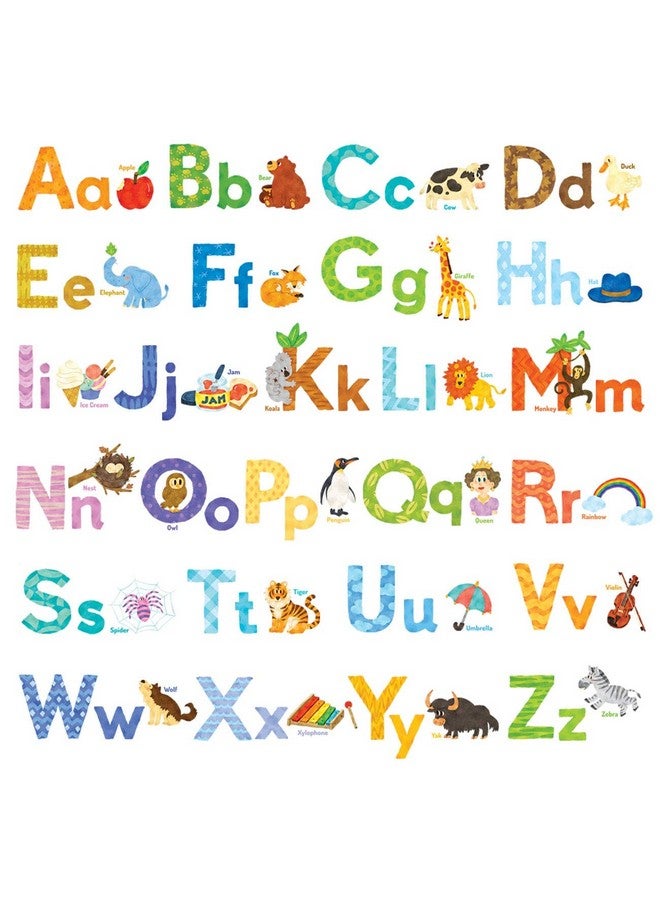 Decowall ملصقات حائط حيوانات بالألوان المائية ABC للأطفال DECOWALL DS8-1608 قابلة للإزالة واللصق لغرفة الأطفال وغرفة النوم وغرفة المعيشة وزينة الفن والجداريات - Image 1