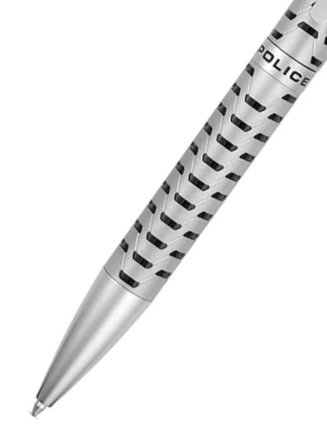 POLICE Futura Silver and Black Stainless Steel Pen - Image 3
