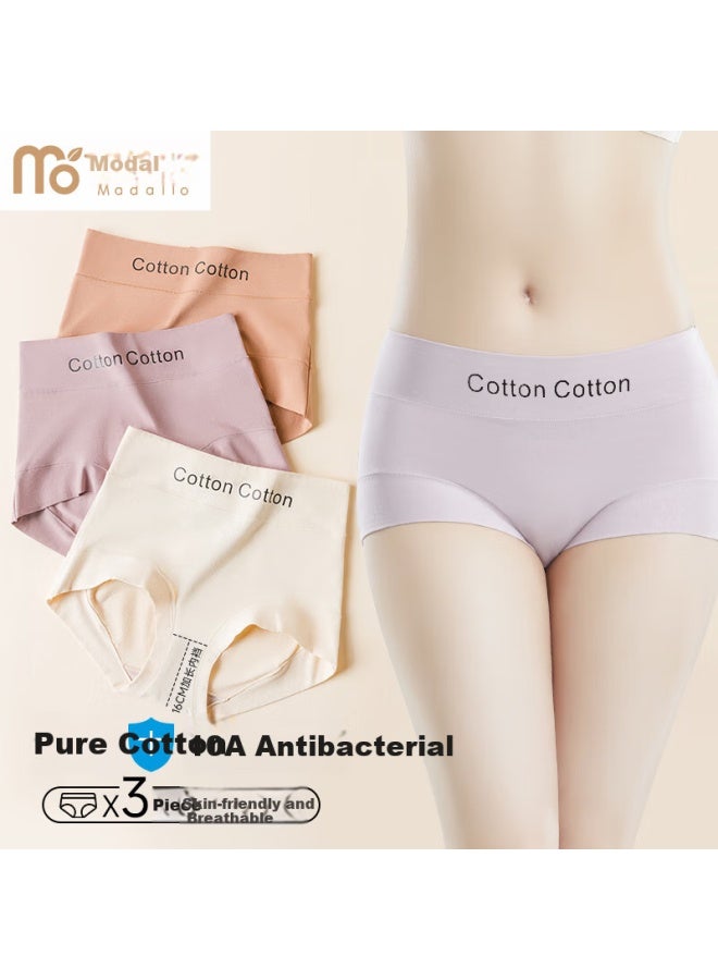 Modal Modaier High-waisted Women's Underwear, Pure Cotton, Extended Crotch, Breathable, 10a Antibacterial, Ladies' Triangle Panties, Tummy Control Lifting, Underpants - Image 1