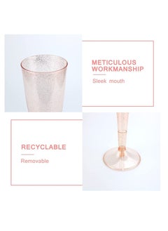 12 Pack Disposable Champagne Flutes Rose Gold Glitter Plastic Champagne Glasses for Parties Plastic Champagne Flutes Cups Plastic Toasting Glasses Mimosa Wedding and Shower Party Supplies 6.5OZ - pzsku/Z4D0D5B64E0160189D2FBZ/45/_/1682665094/9117b362-0568-44fc-8e1a-034c23adfdda