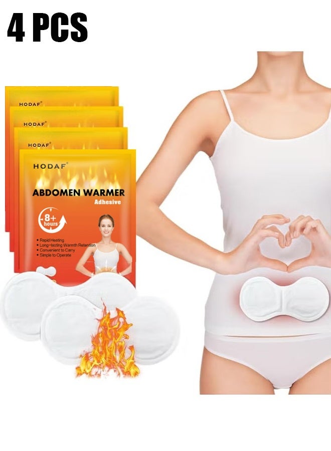 Hodaf Heat Patches for Period Pain Relief & Period Cramps, Portable Menstrual Heating Pad, Air-Activated Adhesive Heating Patches for Cramps, Suitable for All Skin Types (4 Packs) - Image 1