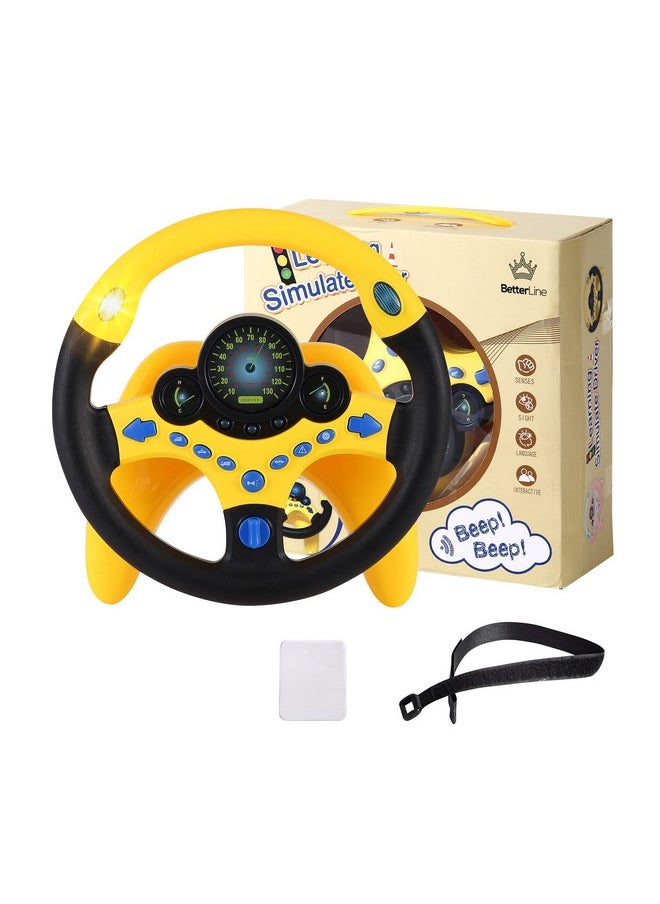 BETTERLINE BETTERLINE Toy Wheel for Kids, Driving Simulation with Lights and Sounds, Pretend Driving Toy for Boys and Girls, Kids Interactive Toys  - Image 1