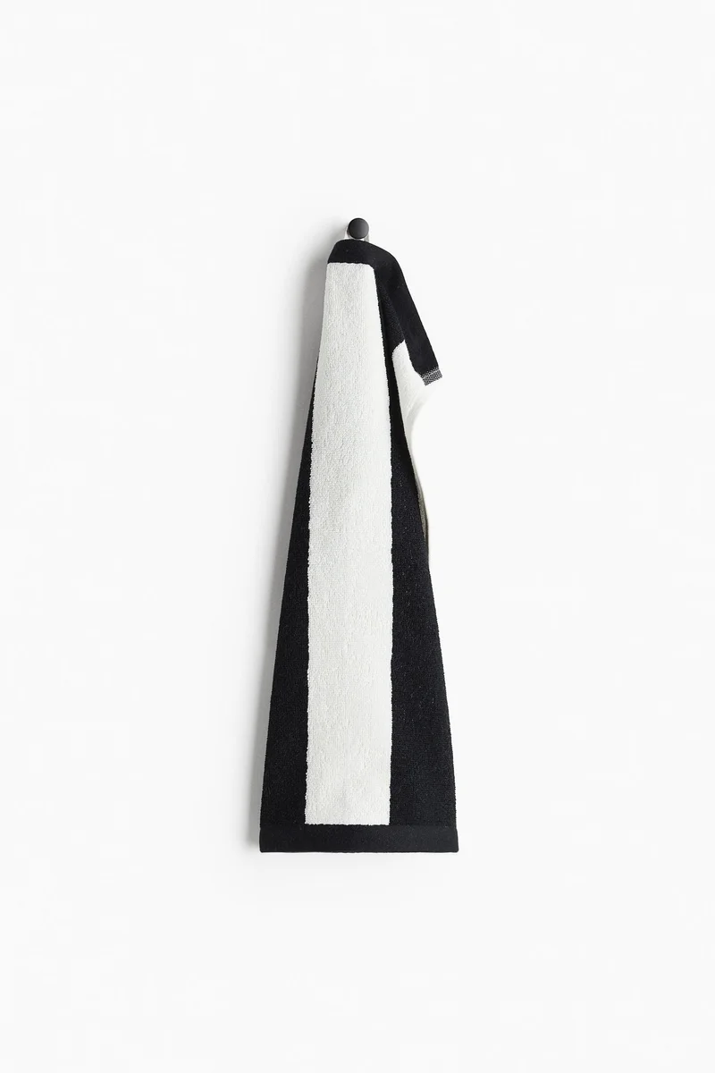 H&M Striped cotton terry guest towel