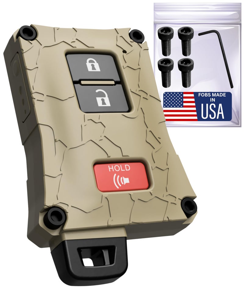 HeavyDuty Key Fob Case Replacement for Toyota Tacoma 1623 Tundra 2021  4 Runner 2021  Rugged Key Protector  Shockproof  ScratchResistant  Secure Fit Quicksand Black Screws