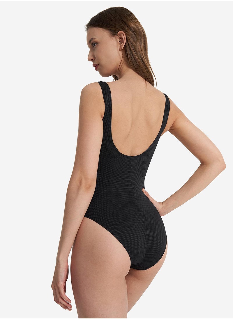 Joss Joss Women's Swimsuit with Internal Support Black – Removable Cups, Comfortable Fit, Elastic Fabric, Perfect for Pool & Beach  - Image 2
