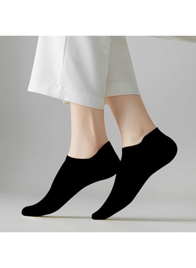 مزاجك جوارب نسائية قصيرة من 3 باريس، جوارب نسائية كاجوال، جوارب قطنية رياضية مريحة وجيدة التهوية (عادي، أسود) - Image 2