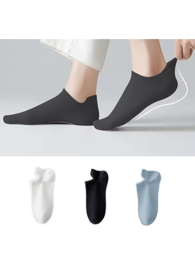 مزاجك جوارب نسائية قصيرة من 3 باريس، جوارب نسائية كاجوال، جوارب قطنية رياضية مريحة وجيدة التهوية (عادي، أسود) - Image 5