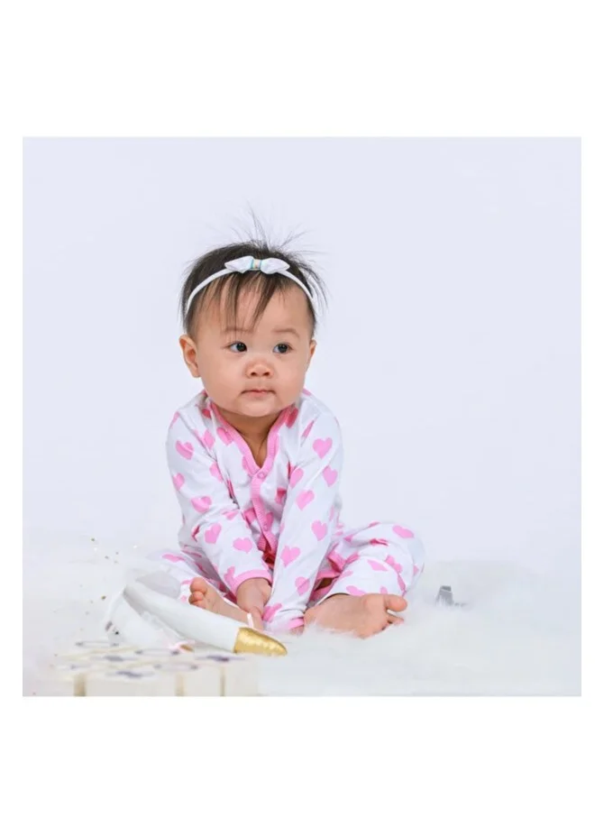 لؤي Premium Gift Box Set with The Baby Romper, Baby Feeding Bottle and Teddy Bear Best Hamper for Babies (6-9 M)