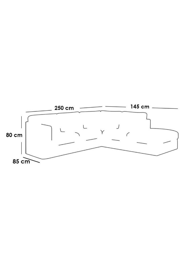 4 Seater L-shape Sofa 145×85×250×80 Cm - Beige - pzsku/Z4D0D9005F75D8A679482Z/45/_/1716823022/71f60781-a951-442c-ad1a-fa7436f0f678