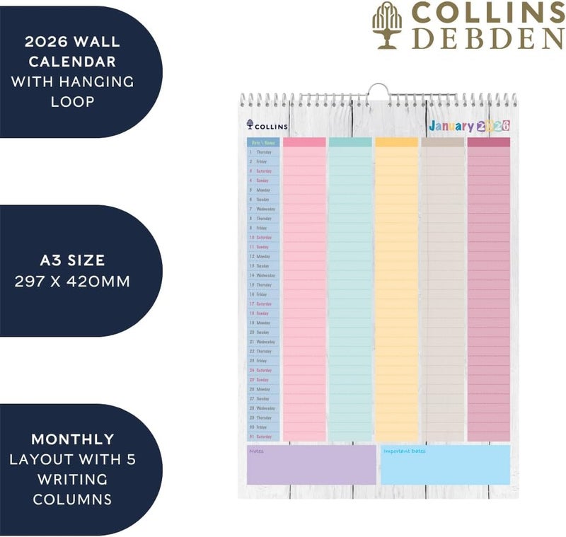 Collins - Brighton - Monthly Wall Calendar 2026 (BTFC135-26) - Image 3