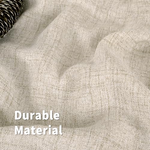 BGment Linen Curtains 63 Inch Length 2 Panels for Living Room - Semi Sheer Drapes Light Filtering Window Treatments with Rod Pocket Back Tab Lightweight for Bedroom, 52 X 63 Inch - Image 4
