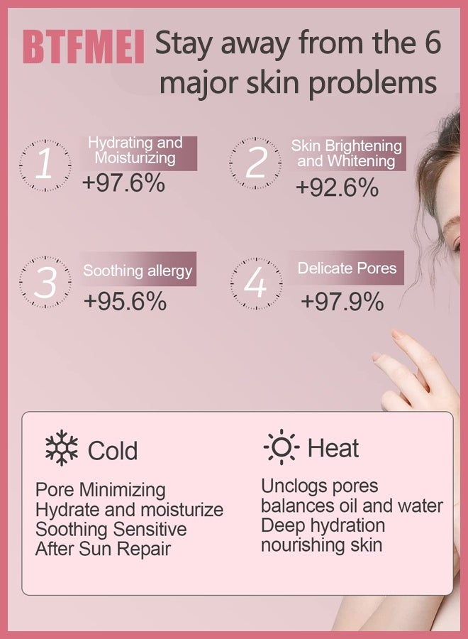 BTFMEI Facial Steamer Hot Cold Warm Mist – 3 Modes Nano Ionic Face Steamer with 240ml Large Tank, Fast Heating 60s, 360° Rotatable Nozzle, Deep Pore Cleanser, Spa & Home Facial Sauna, Skin Hydration for All Skin Types - Image 2