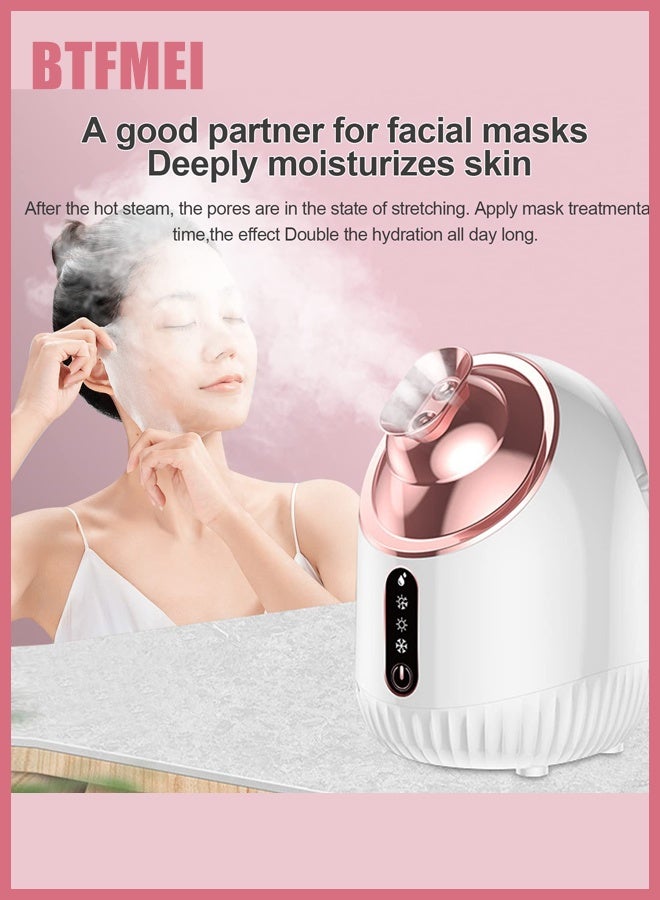 BTFMEI Facial Steamer Hot Cold Warm Mist – 3 Modes Nano Ionic Face Steamer with 240ml Large Tank, Fast Heating 60s, 360° Rotatable Nozzle, Deep Pore Cleanser, Spa & Home Facial Sauna, Skin Hydration for All Skin Types - Image 5