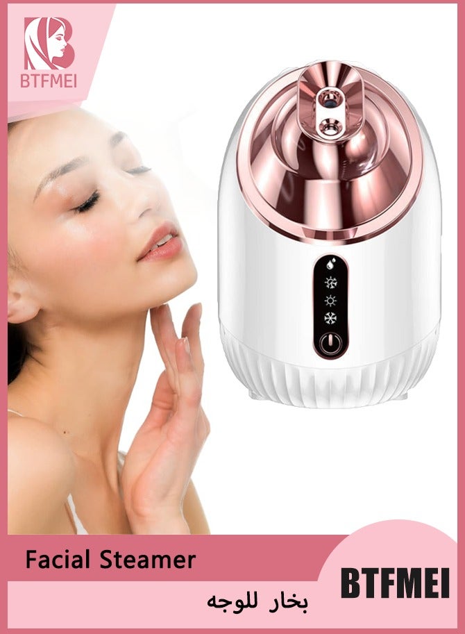 BTFMEI Facial Steamer Hot Cold Warm Mist – 3 Modes Nano Ionic Face Steamer with 240ml Large Tank, Fast Heating 60s, 360° Rotatable Nozzle, Deep Pore Cleanser, Spa & Home Facial Sauna, Skin Hydration for All Skin Types - Image 1