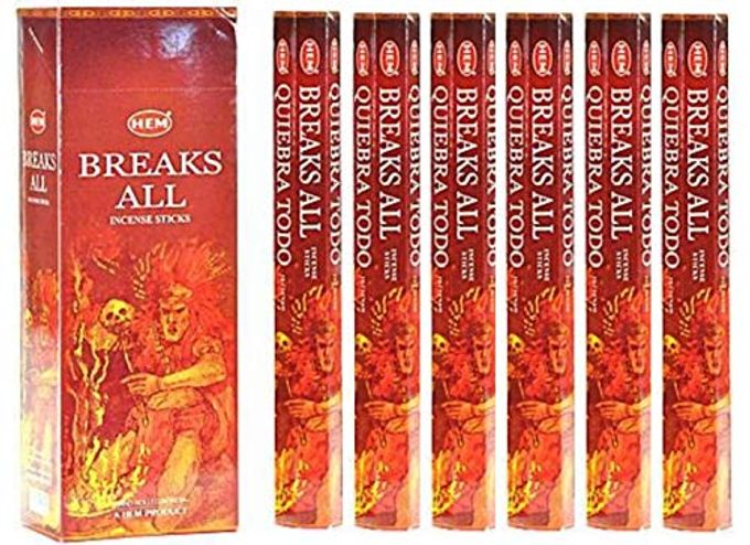HEM Breaks All Incense Sticks (120 Sticks, 6 Boxes Inside) 9 Inches Long, 20g per Box | Perfect for Meditation | Rituals | Cleansing | Promote Relaxation, Tranquility & Serenity | - Image 1