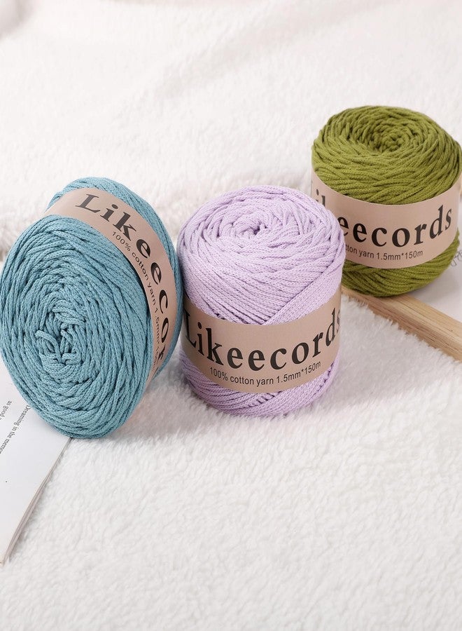Likeecords 100% Cotton Macrame Cord 1.5mm x 330 Yards (300m)1.5m Macrame Yarn Crochet Macrame Bag Cord Crafts for Bags and Knitting Home Decorations(Beige) - Image 4