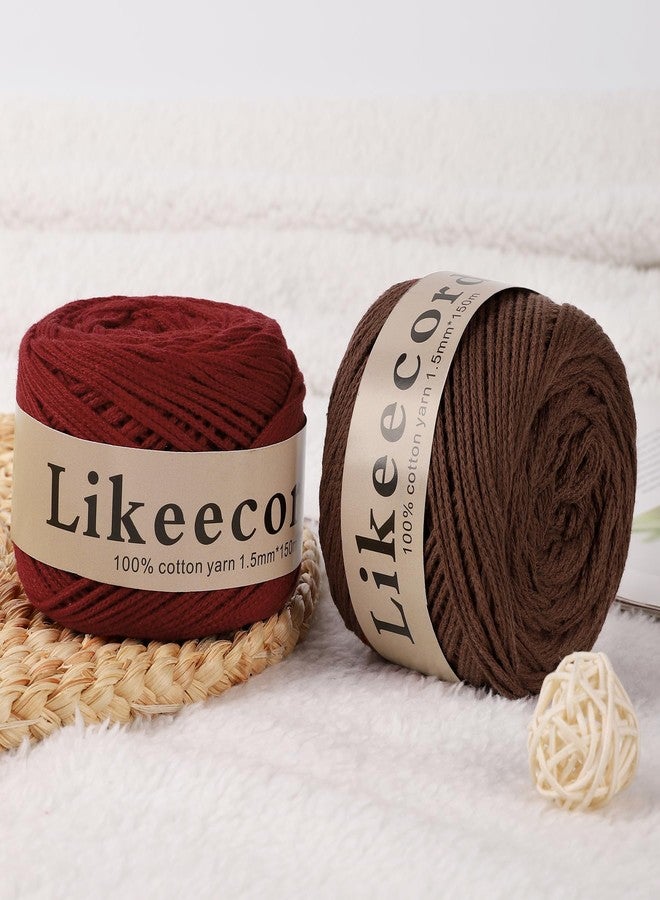 Likeecords 100% Cotton Macrame Cord 1.5mm x 330 Yards (300m)1.5m Macrame Yarn Crochet Macrame Bag Cord Crafts for Bags and Knitting Home Decorations(Beige) - Image 5