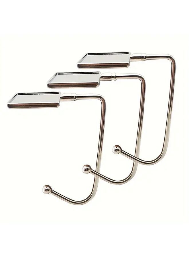 Modern Square Zinc Alloy Bag Hook Wall Mounted Table Edge Hanger For Accessories - Image 2