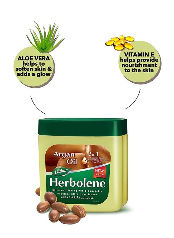 Dabur Herbolene Argan Oil Petroleum Jelly | Enriched with Argan and Vitamin E | Helps in Glowing Skin - 225 ml - pzsku/Z4D0DD790E6EC9DCC0B23Z/45/_/1679665895/8a8c542b-1347-4ad7-86b6-2652b1bca77f