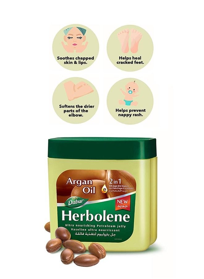 Dabur Herbolene Argan Oil Petroleum Jelly | Enriched with Argan and Vitamin E | Helps in Glowing Skin - 225 ml - pzsku/Z4D0DD790E6EC9DCC0B23Z/45/_/1679665895/da2465d2-7d45-4662-8db4-61eaa6f7bc12