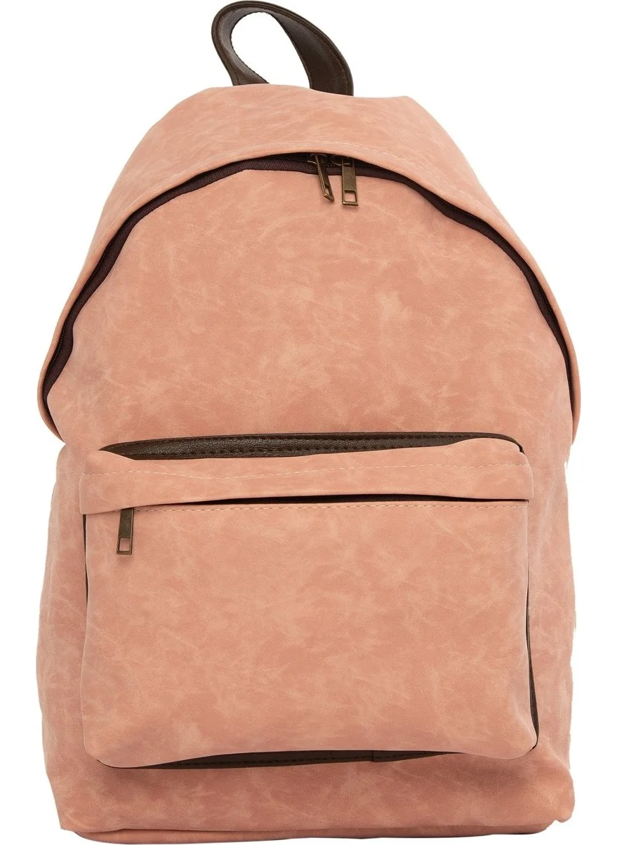 باجموري Nubuck Backpack with Powder Leather Strap