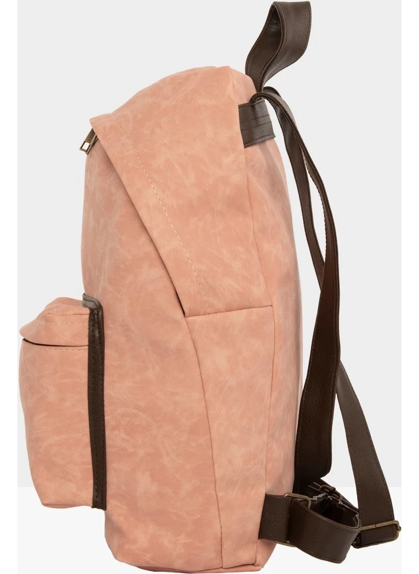 باجموري Nubuck Backpack with Powder Leather Strap