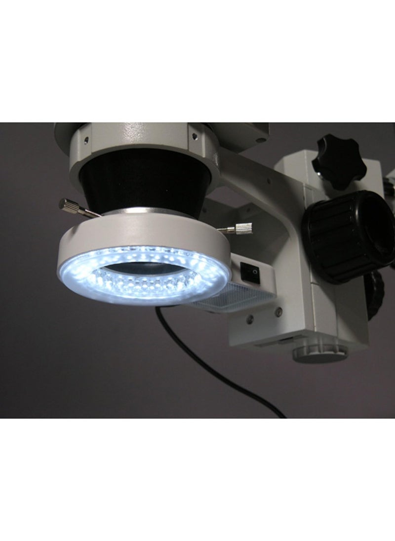AmScope AmScope SM3TZZ54S Professional Trinocular Stereo Zoom Microscope WH10x and WH20x Eyepieces 35X180X Magnification 07X45X Zoom Objective 54Bulb LED Light SingleArm Boom Stand 110V240V Includes 05X and 20X Barlow Lenses  - Image 4