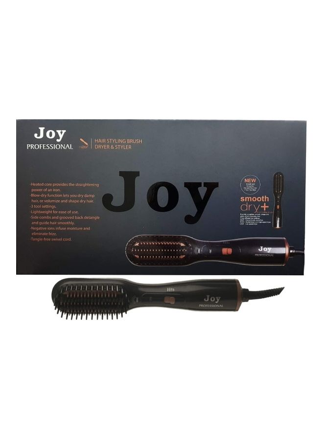 جوي كير 3-in-1 Hair Styling Brush – Black Hot Air Brush for Drying, Straightening  Volumizing | Lightweight Blow Dryer Brush with Ionic Technology | Anti-Frizz, Fast Styling Tool for All Hair Types - Image 1