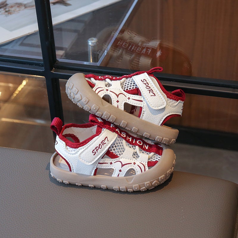 Children'S Breathable Mesh Sports Sandals Girls' Frame Shoes Kick-Proof Baotou Tracing Shoes - Image 3