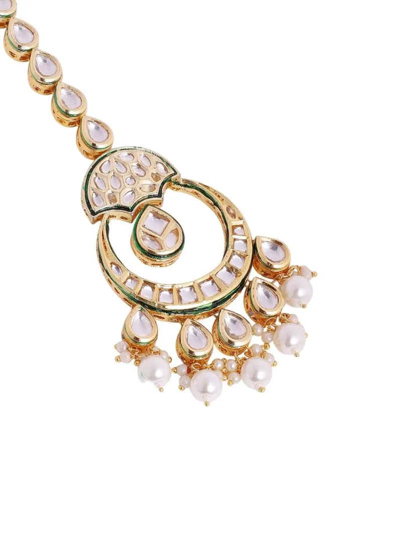 Priyaasi Kundan Studded Maang Tikka Head Jewellery