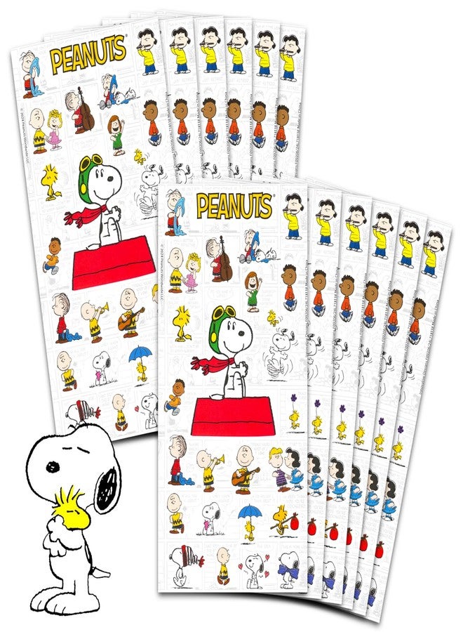 Peanuts Party Favors for Boys & Girls Bundle ~ 12 Pack Charlie Brown Sticker Sheets for Kids Birthday Party Goodie Bags | Snoopy Party Supplies Set - Image 1