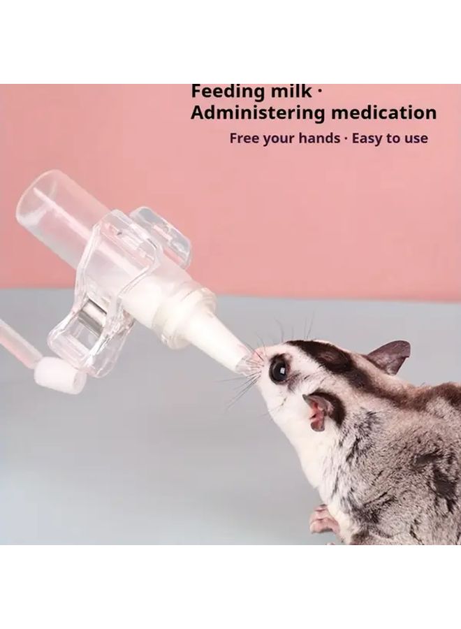 Clip On Small Pet Feeding Water Bottle Set For Hamsters And Small Rodents With Holder - Image 1