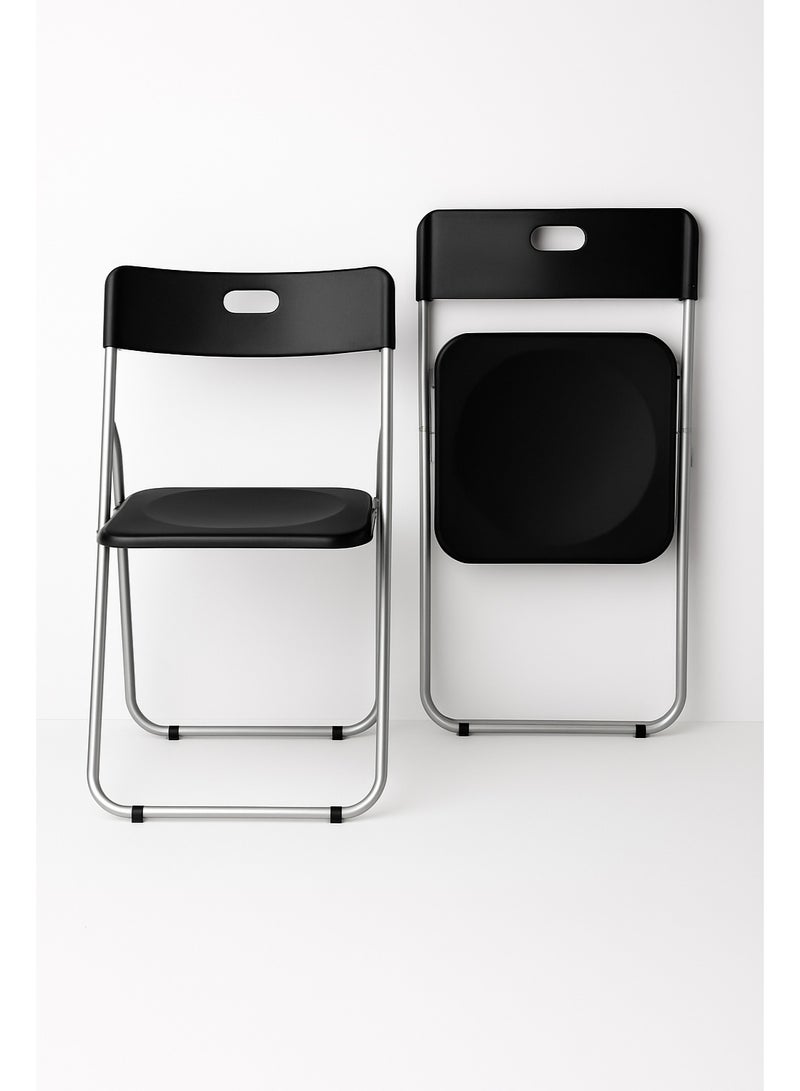 Bright Home Folding Chair 1 PCS | Metal Frame Folding Chair for Home, Office, Dining, Garden, Event & Outdoor Use | Portable, Lightweight, Durable, Easy Storage - Image 1