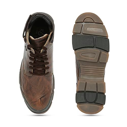 Buckaroo Genuine Leather Tan Casual Boots for Men: URI - Image 5