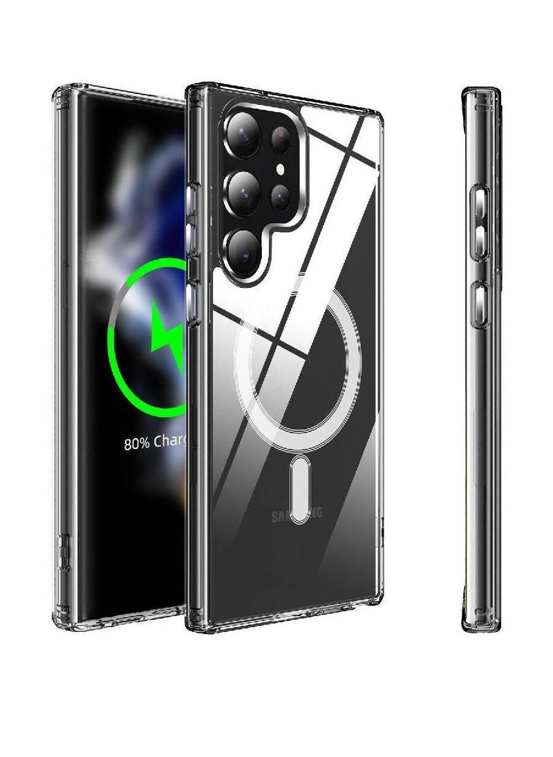 راكسوم غطاء حالة Magsafe المغنطيسي المقاوم للوقاية من Samsung Galaxy S23 Ultra Clear - Image 2