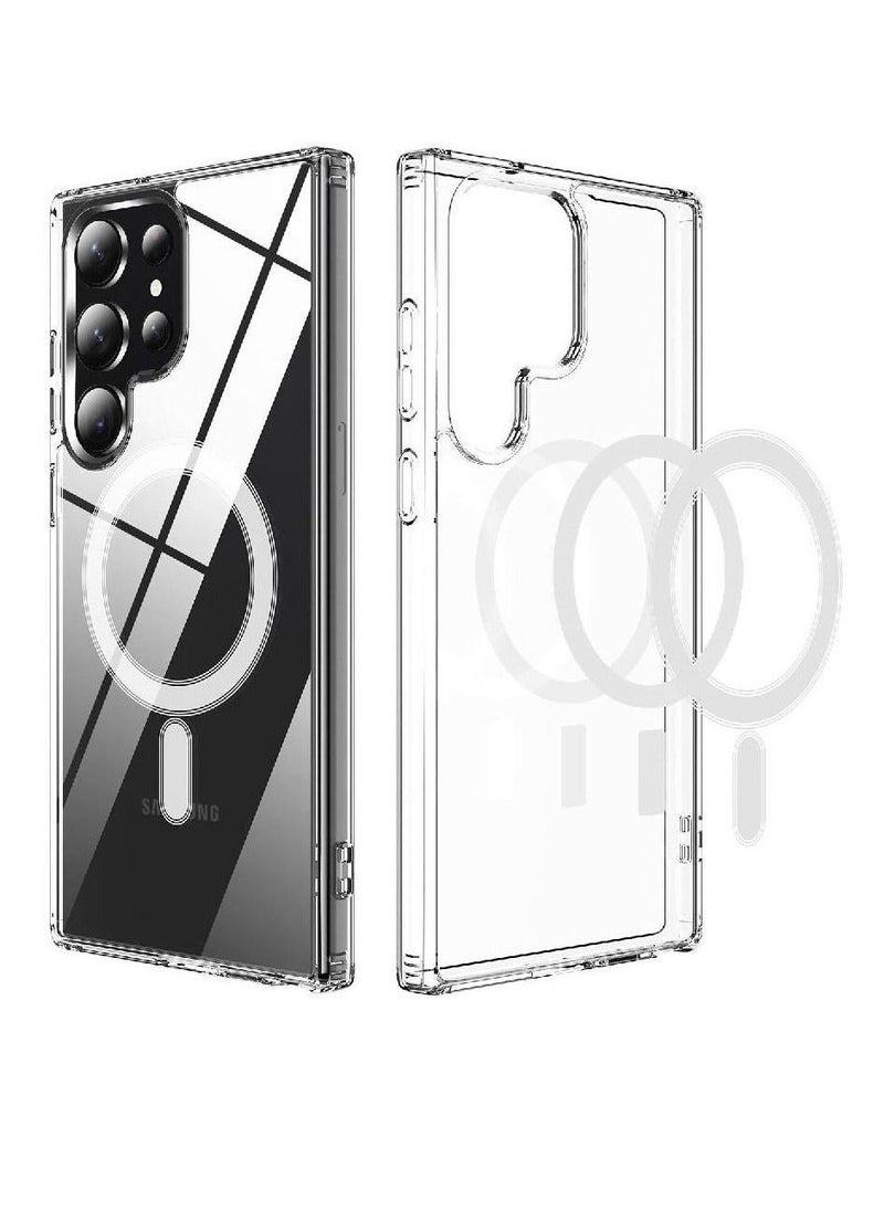 راكسوم غطاء حالة Magsafe المغنطيسي المقاوم للوقاية من Samsung Galaxy S23 Ultra Clear - Image 3