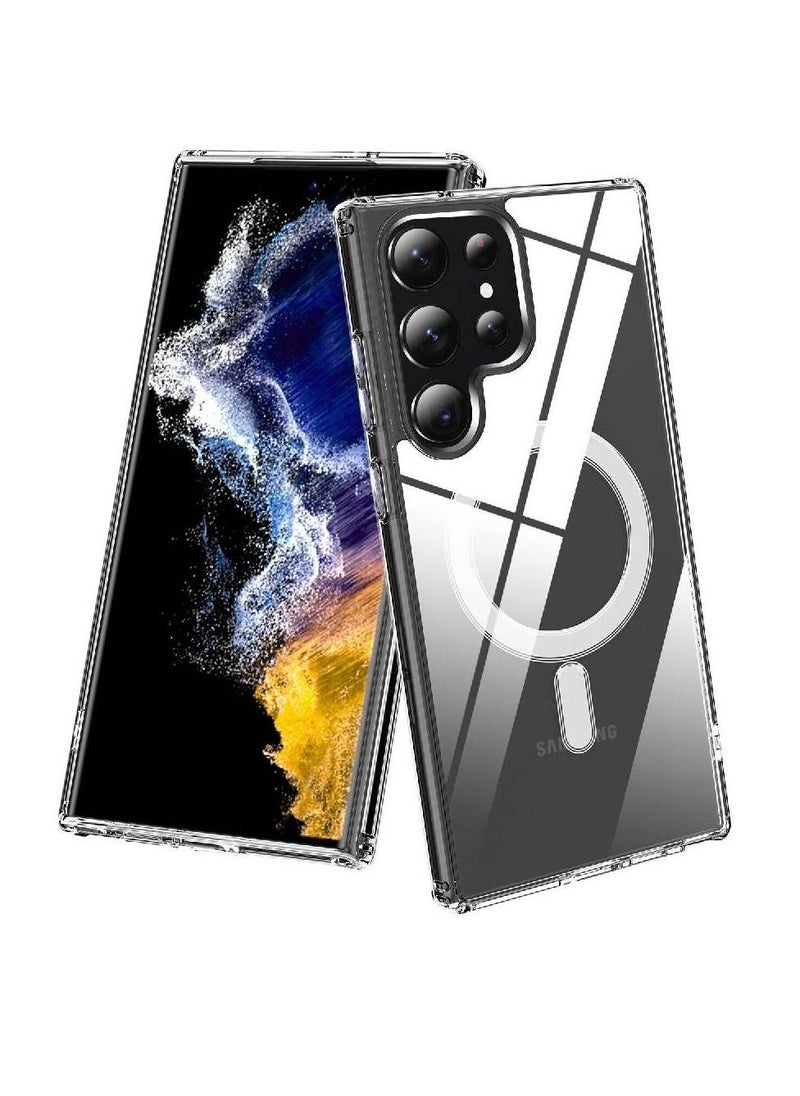 راكسوم غطاء حالة Magsafe المغنطيسي المقاوم للوقاية من Samsung Galaxy S23 Ultra Clear - Image 4