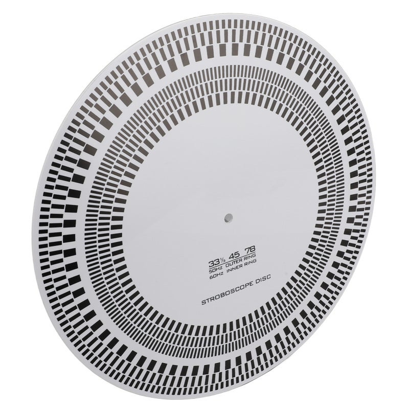 Record Player Speed Disk 297mm Dual Sided Turntable Strobe Disc - Acrylic Turntables Tachometer Disc for LP Record Player Calibration - Image 2