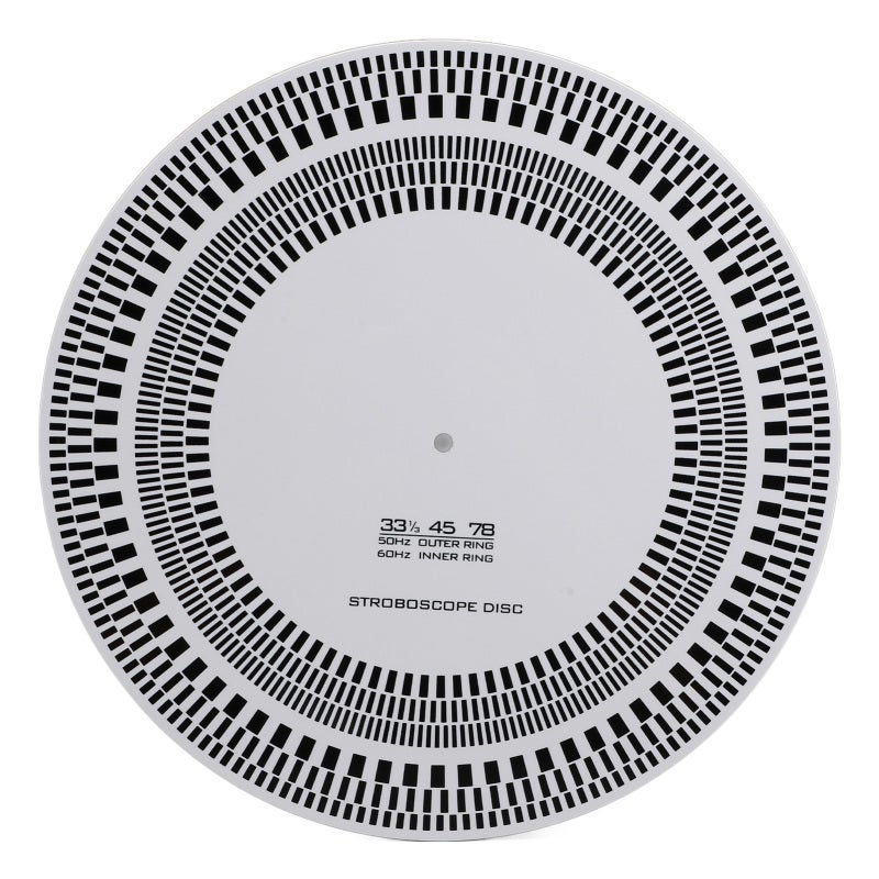 Record Player Speed Disk 297mm Dual Sided Turntable Strobe Disc - Acrylic Turntables Tachometer Disc for LP Record Player Calibration - Image 1