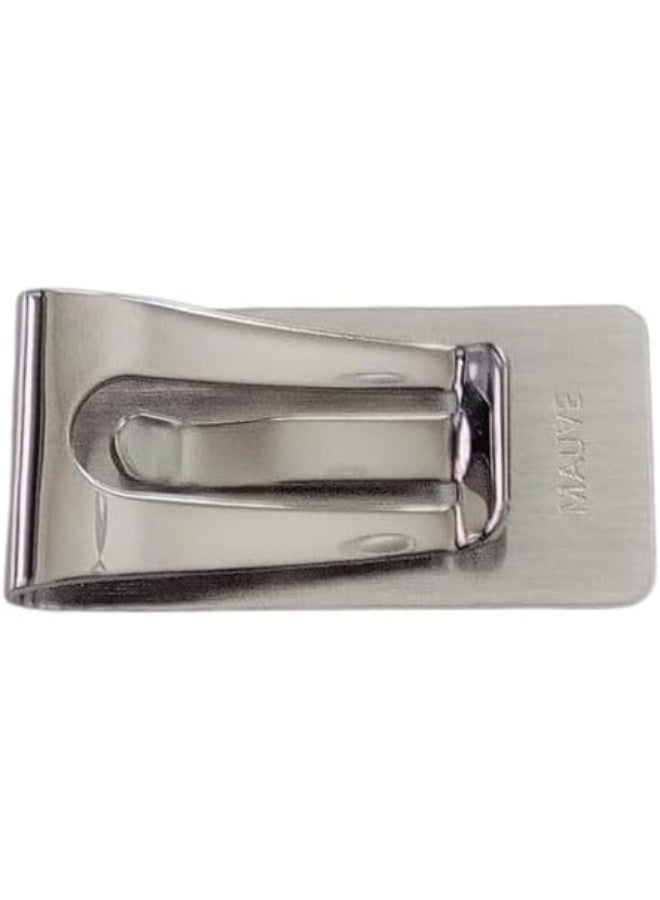 Unisex Money Card Clip, Metal Shiny Chrome Finish with Diamond Cut Engraving - Image 4