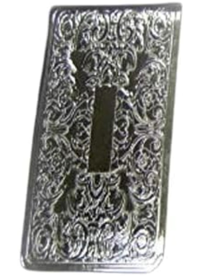 Unisex Money Card Clip, Metal Shiny Chrome Finish with Diamond Cut Engraving - Image 5