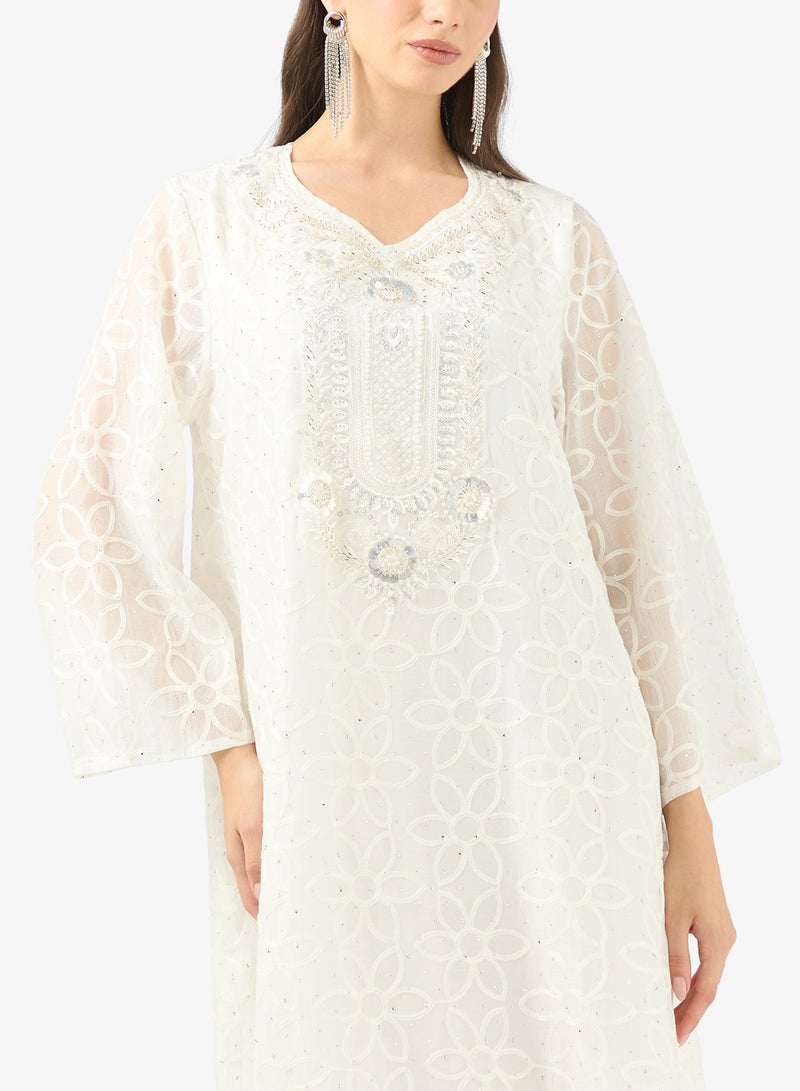 Khizana Embroidered Jalabiya - Image 3